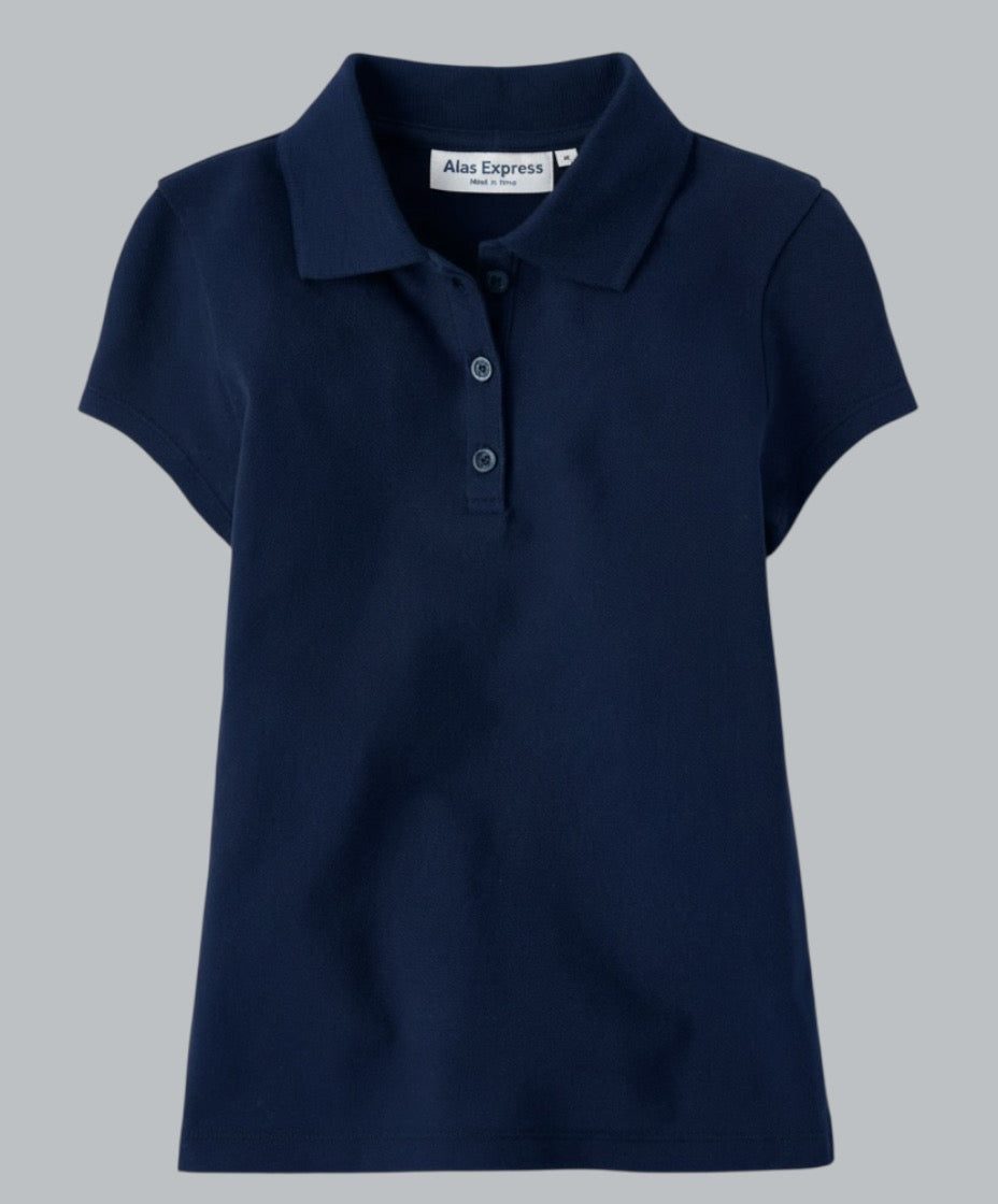 Polo Pique Color Azul Noche